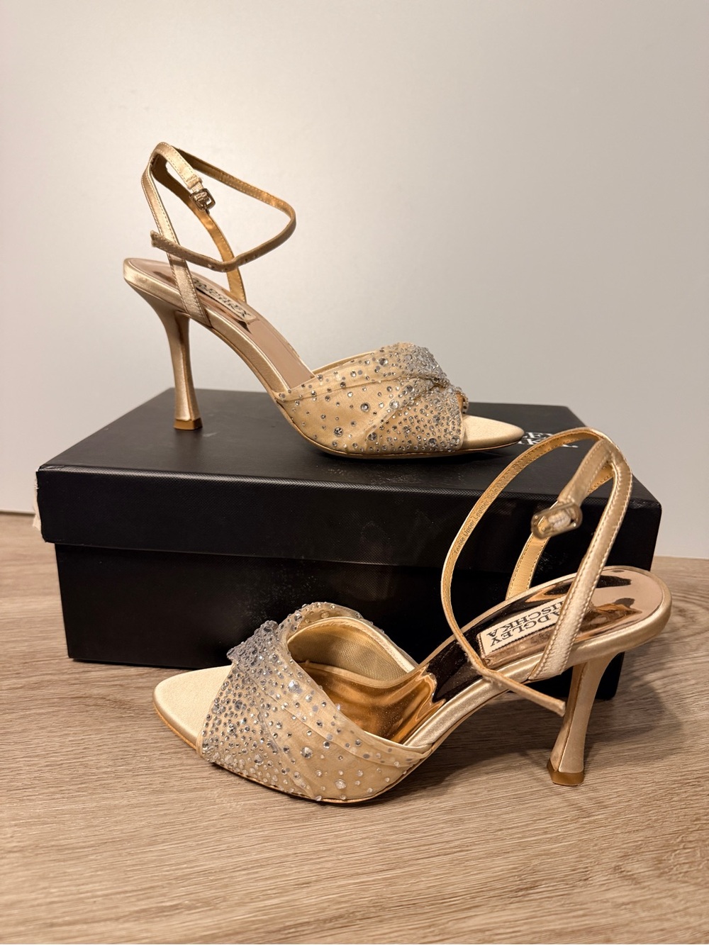 Badgley Mischka Cameryn Elegant Rhinestone Evening Sandals